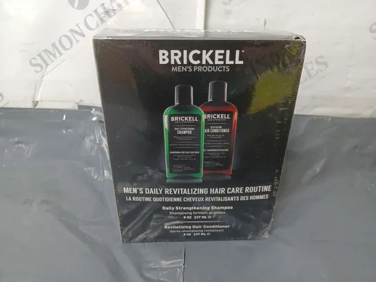 BOXED AND SEALED BRICKWELL MEN'S DAILY REVITALISING HAIR CARE ROUTINE