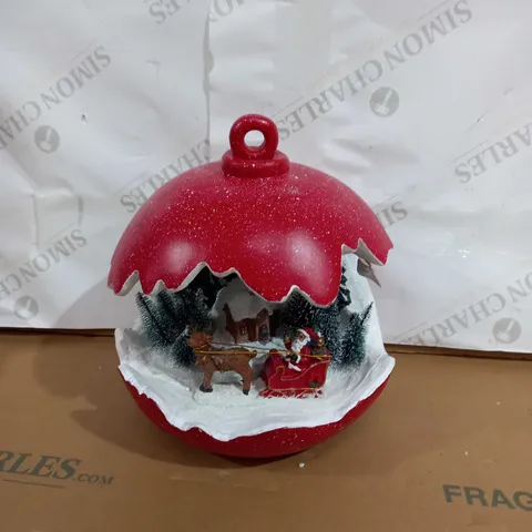 SANTAS EXPRESS PRE-LIT SPHERE WITH CHRISTMAS CHARACTER SCENE