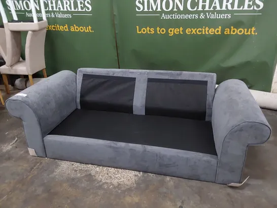 THREE SEATER SOFA FRAME GREY FABRIC 