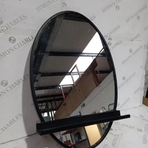 OVAL MIRROR WITH SHELF 