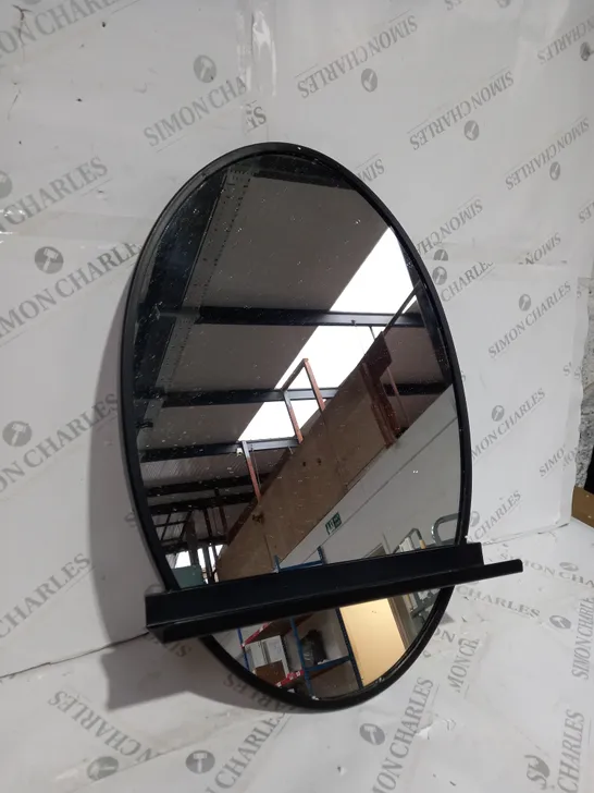 OVAL MIRROR WITH SHELF 