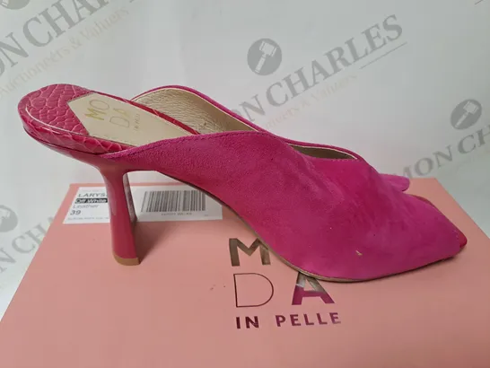 MODA IN PELLE LARYSSA SLIP ON PEEP TOE HEELED SANDAL SIZE 6.5 