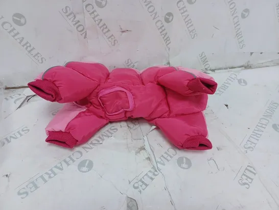UNBOXED PINK COAT FOR SMALL DOGS. ZIP FASTENING QUILTED FOR WARMTH