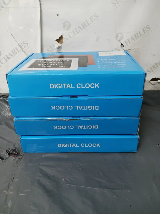 4 X BOXED AUTO NIGHT DIMMER DIGITAL CLOCKS 