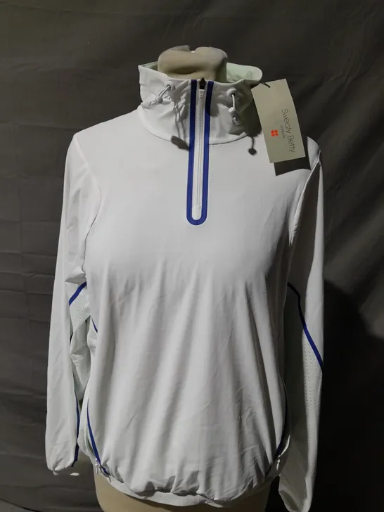 SWEATY BETTY ZERO GRAVITY RUN HALF ZIP TOP SIZE SMALL 