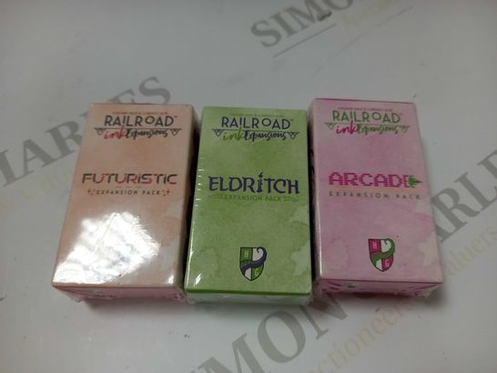 SET OF 3 ASSORTED EXPANSION PACKS FOR RAILROAD INK