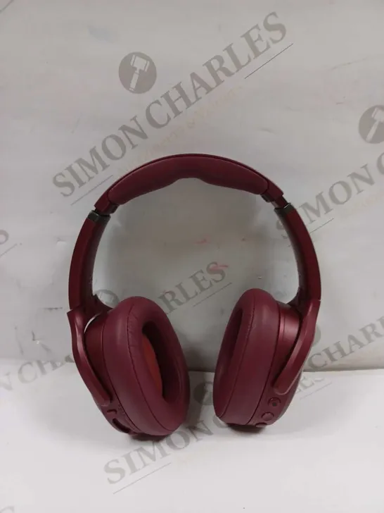 SKULL CANDY CRUSHER BLUETOOTH WIRELESS OVER-EAR HEADPHONES WITH NOISE CANCELLATION, MODEL: S6CPW - MOAB RED