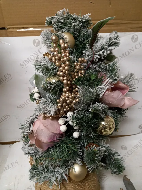 FROSTED ROSE TABLE TOP TREE RRP £29.99