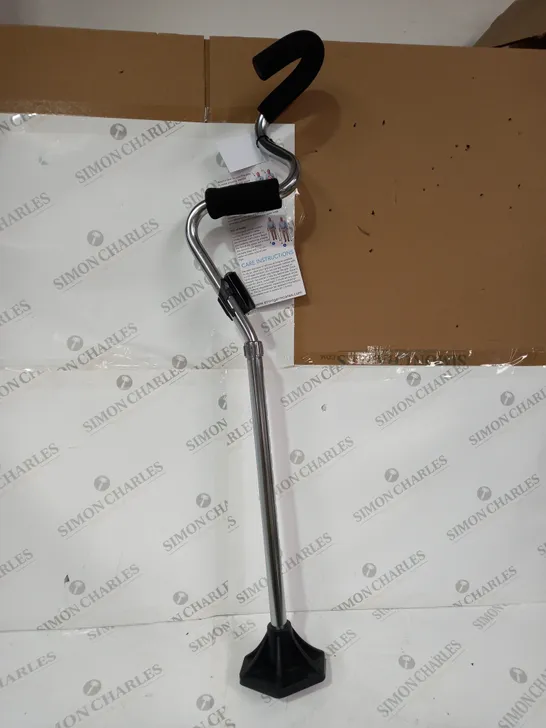 STRONG ARM COMFORT CANE WITH STANDING BASE, TITANIUM