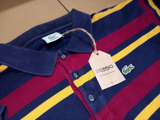 LACOSTE VINTAGE STRIPED LONG SLEEVED POLO SHIRT - 5