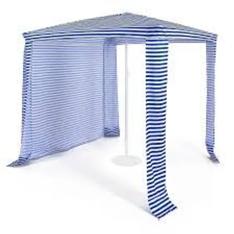 BOXED COSTWAY 6.6 X 6.6 FT. FOLDABLE & EASY-SETUP BEACH CANOPY WITH CARRY BAG - NAVY