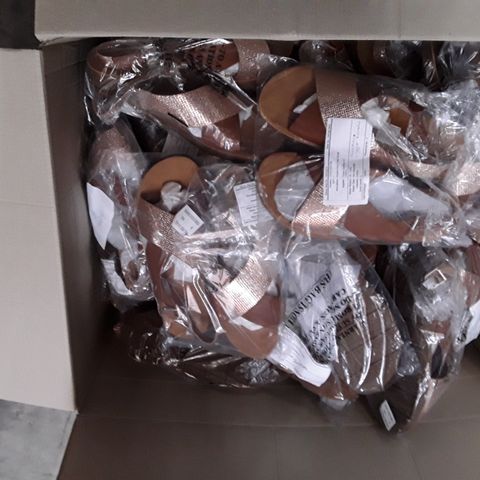 BOX OF APPROXIMATELY 20 PAIRS OF KASARA CROSS FRONT SANDALS