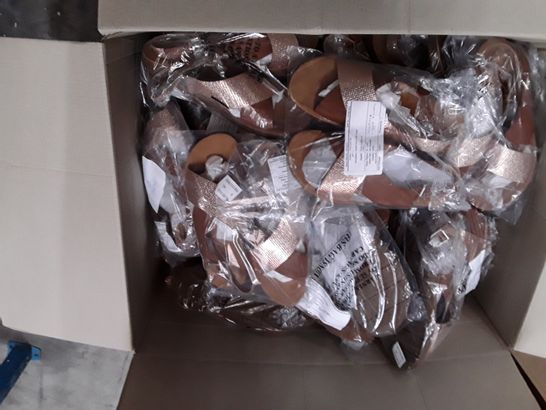 BOX OF APPROXIMATELY 20 PAIRS OF KASARA CROSS FRONT SANDALS