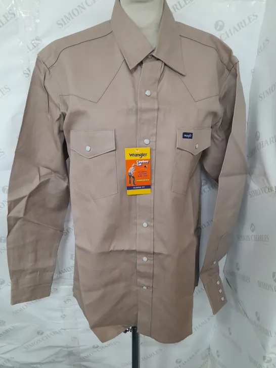 WRANGLER COWBOY CUT WESTERN WORK SHIRT - M