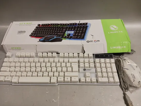 BOXED GTX300 RAINBOW LIGHT GAMING MOUSE & KEYBOARD 