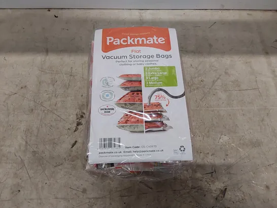 BOXED PACKMATE SET OF APPROXIMATELY 10 MIXED SIZES VACUUM BAGS (1 BOX)