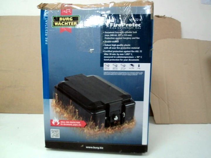 FP22K FIREPROOF A4 DOCUMENT DEED BOX 3216514Simon Charles Auctioneers