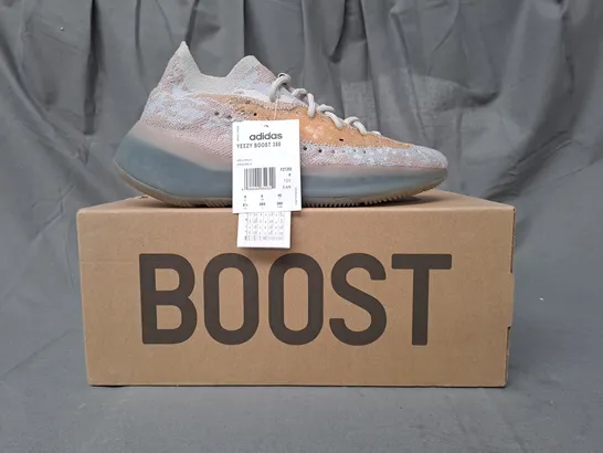 BOXED PAIR OF ADIDAS YEEZY BOOST 380 SHOES IN MULTICOLOUR UK 8