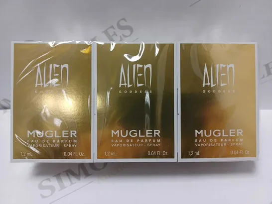 LOT OF APPROX 120 X 1.2ML MUGLER ALIEN GODDESS EAU DE PARFUM 