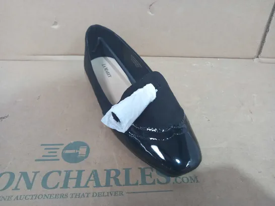 BOXED PAIR OF LA MAREY SLIP ON SHOES IN BLACK UK SIZE 5