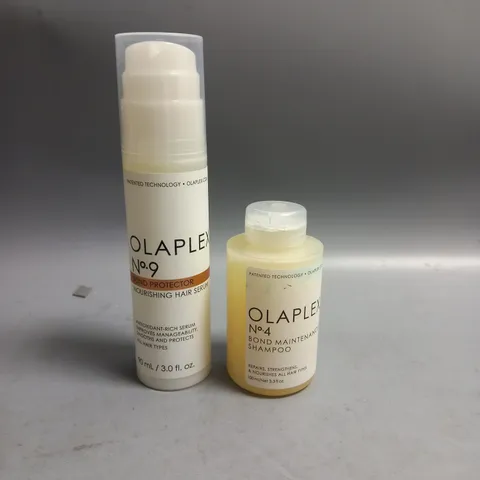 OLAPLEX NO.9 BOND PROTECTOR HAIR SERUM 90ML AND NO.4 BOND MAINTENANCE SHAMPOO 100ML