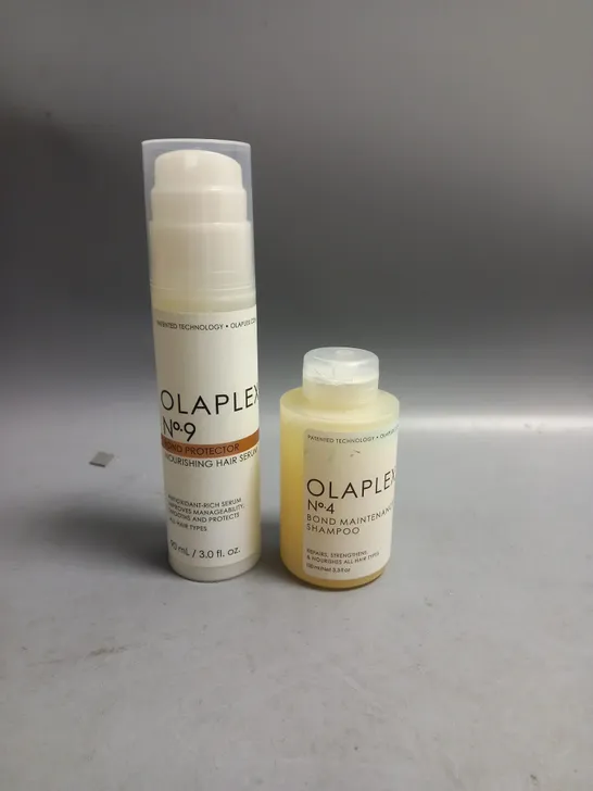 OLAPLEX NO.9 BOND PROTECTOR HAIR SERUM 90ML AND NO.4 BOND MAINTENANCE SHAMPOO 100ML