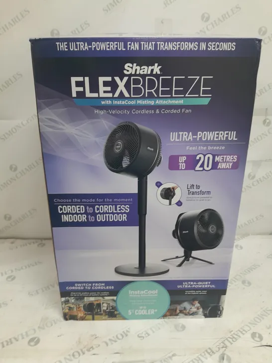 BOXED SHARK FLEXBREEZE PORTABLE FAN FA220UK