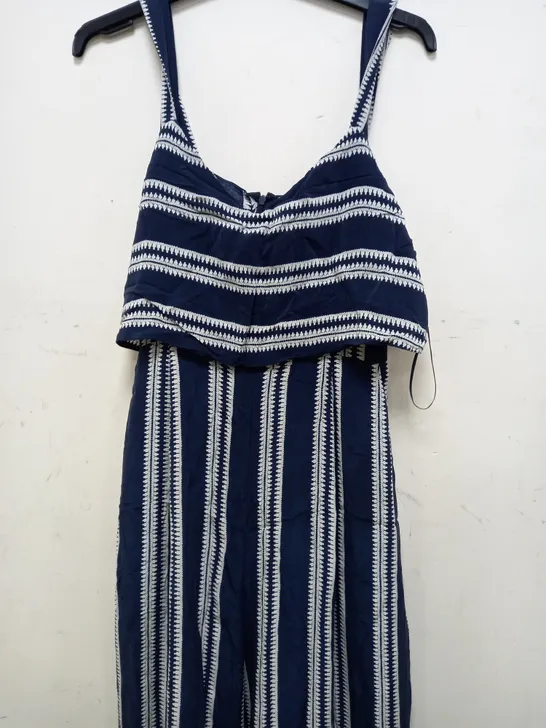 WHISTLES TWIN STRAP STRIPE DRESS IN NAVY/WHITE - SIZE UNSPECIFIED