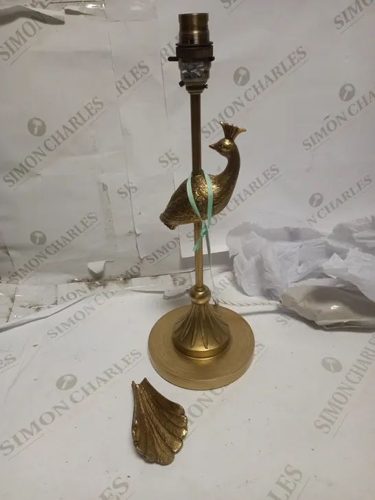 JOHN LEWIS + MATTHEW WILLIAMSON PEACOCK LAMP BASE, GOLD, H38CM