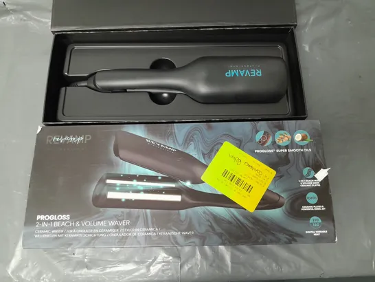 BOXED REVAMP PROGLOSS 2IN1 BEACH & VOLUME CERAMIC WAVER