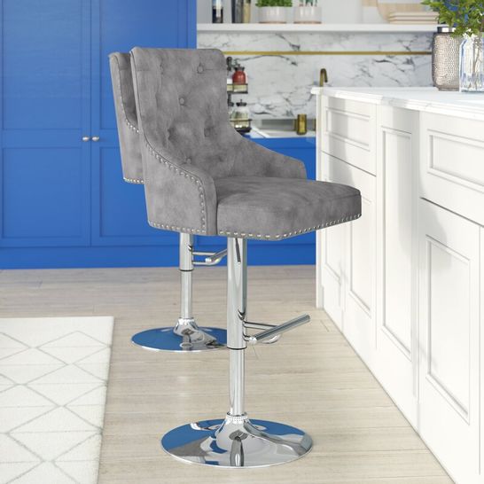 BOXED NEWMARKET GRIGHT ADJUSTABLE SWIVEL BAR STOOL (1 BOX)