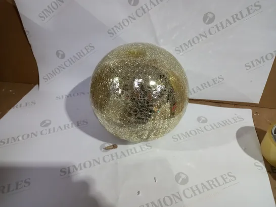 MR CHRISTMAS 8" GLASS CRACKLE SPHERE WITH ROTATING LIGHT