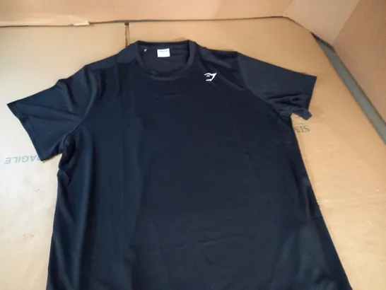 GYMSHARK BLACK T-SHIRT - XXL