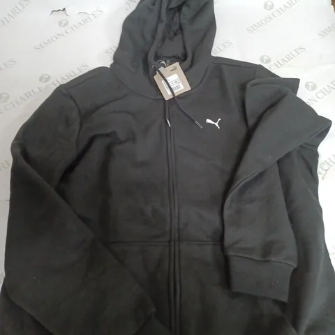 PUMA ZIP UP HOODED JACKET IN BLACK - XL