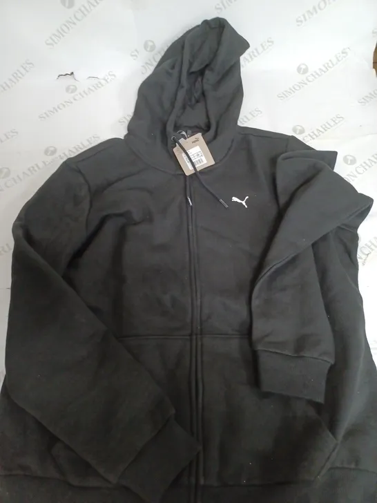 PUMA ZIP UP HOODED JACKET IN BLACK - XL