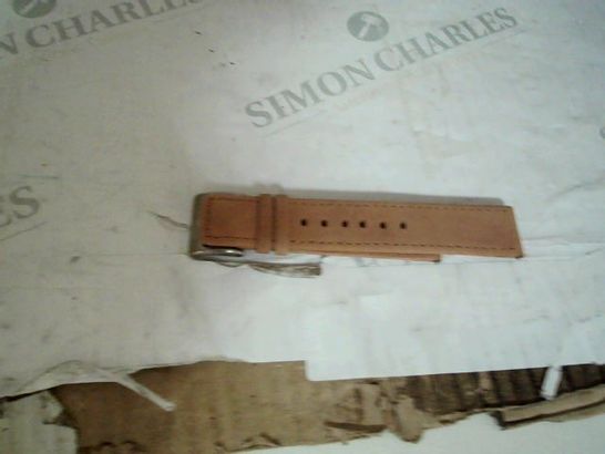 WEIRD APE TAN AND SILVER LEATHER WATCH STRAP