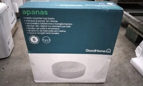 BOXED APANAS RESIN COUNTERTOP BASIN