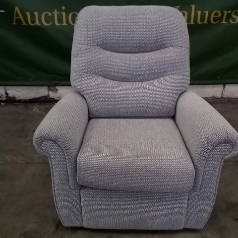 QUALITY BRITISH DESIGNER G PLAN HOLMES ARMCHAIR W142 SAHARA SLATE FABRIC 