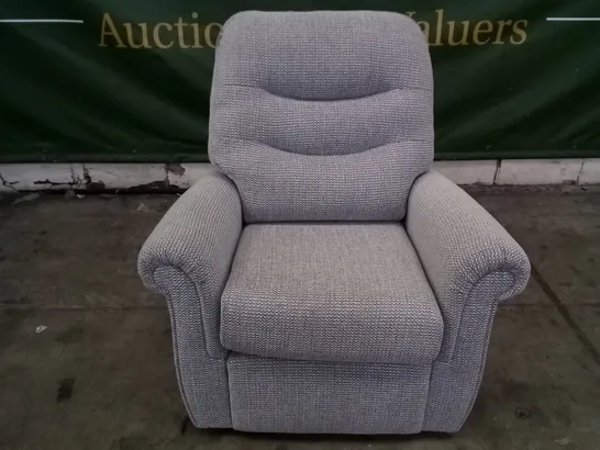 QUALITY BRITISH DESIGNER G PLAN HOLMES ARMCHAIR W142 SAHARA SLATE FABRIC 