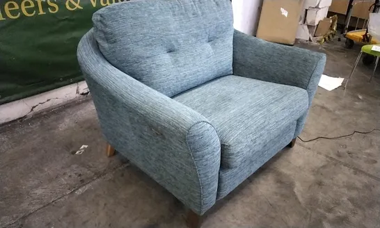 QUALITY BRITISH DESIGNED & MANUFACTURED G PLAN HATTON FORMAL BACK SNUGGLER POWER RECLINER CHAIR WAFFLE MARINE FABRIC  