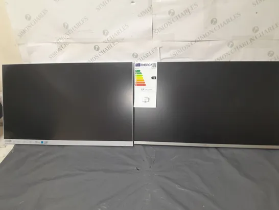 LOT OF 3 ASSORTED MONITORS TO INCLUDE HP 27" FHD, LENOVO LED BACKLIT AND DELL