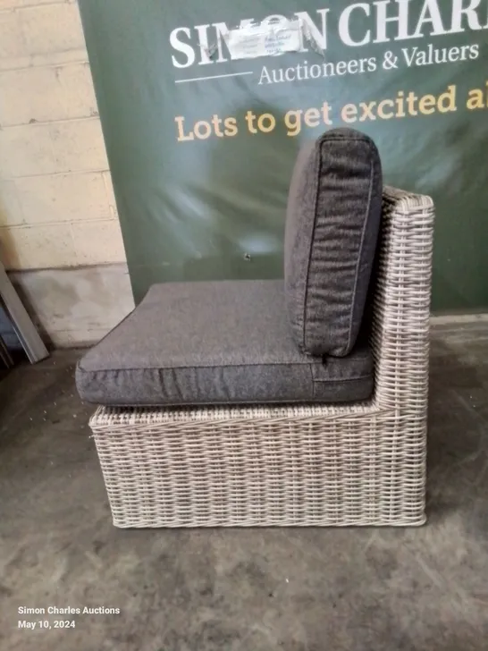 BOXED MIDDLE SEAT SOFA CHAIR IN LIGHT GREY COLOUR