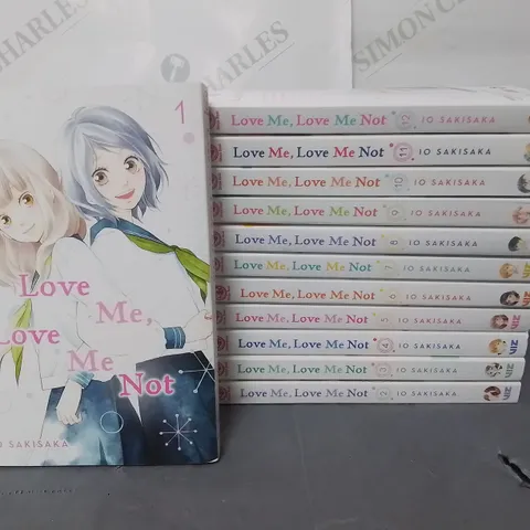 LOT OF 12 LOVE ME LOVE ME NOT NOVELS BY IO SAKISAKA - VOLUMES 1-12