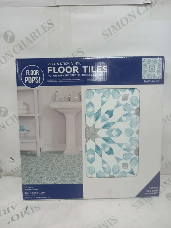 WALLPOPS BATHROOM/KITCHEN RADIANCE PEEL & STICK FLOOR TILE