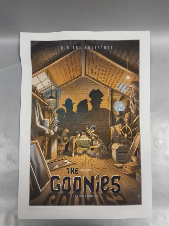 THE GOONIES 23 DURIEUX SIGNED PRINT BY  LAURENT DURIEUX