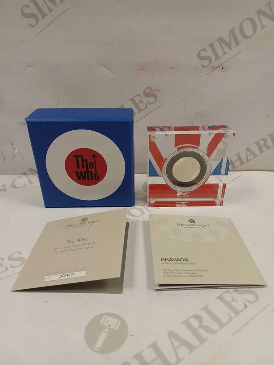 THE ROYAL MINT THE WHO 2021 UK HALF-OUNCE SILVER PROOF COIN 