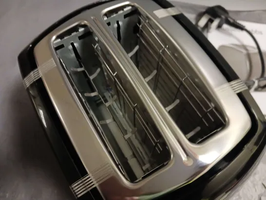 BOXED RUSSELL HOBBS TEXTURES BLACK 2-SLICE TOASTER