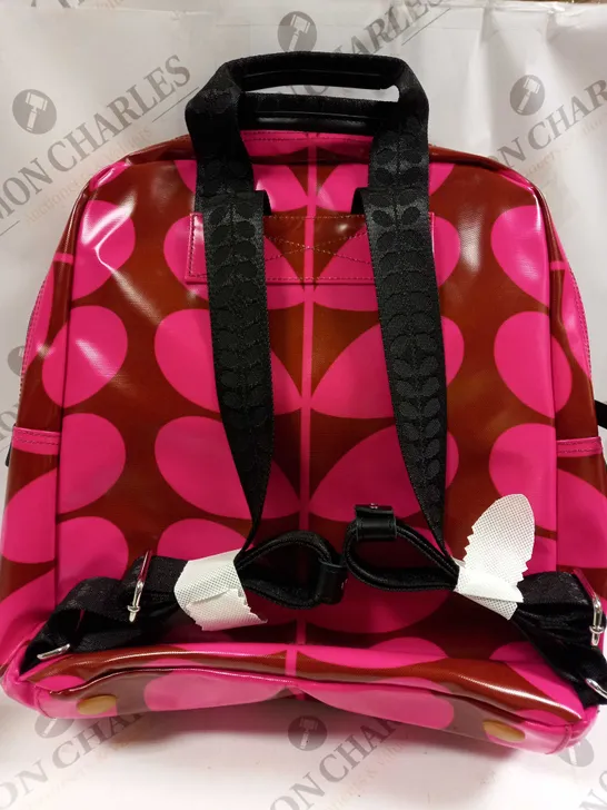 ORLA KIELY PINK SOLID STEM CERISE BUDDY BACKPACK