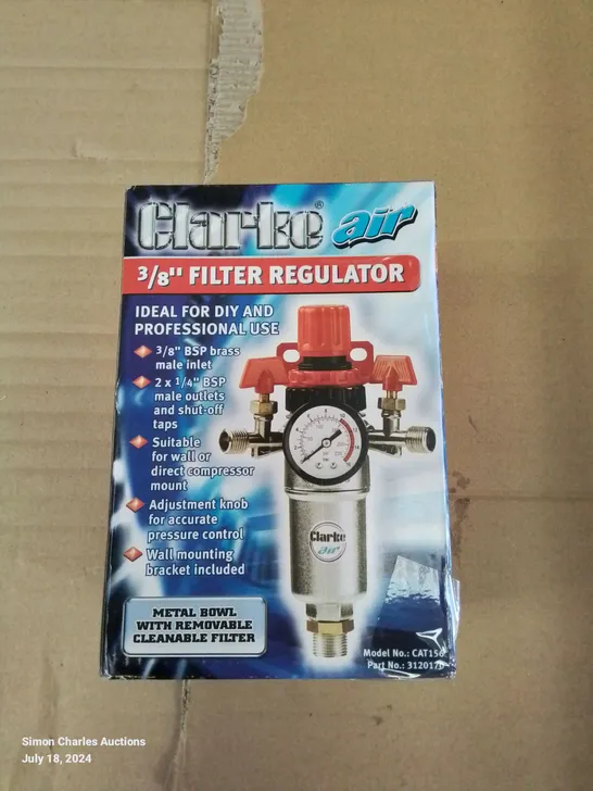 CLARKE AIR 3/8" FILTER REGULATOR