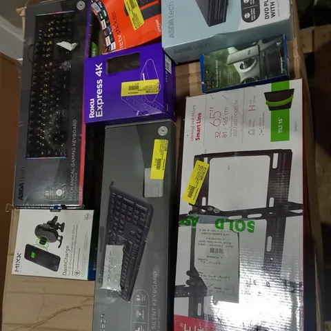 LARGE BOX OF ASSORTED ELECTRICAL GOODS TO INCLUDE;